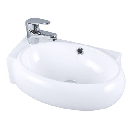 раковина OFELIS Clio 43см угловая левая белая