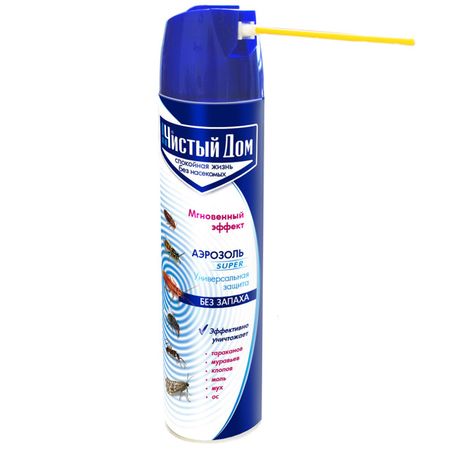 аэрозоль от всех видов летающих и ползающих насекомых Чистый дом 600мл rbcfhi садовые распылители 24 видов