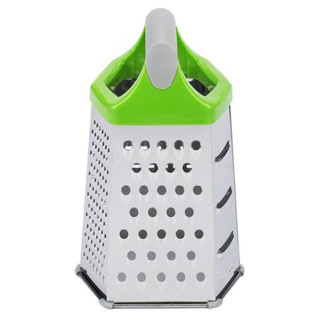 терка ATTRIBUTE VIVA Grey Green 6-ти гранная универсальная без поддона нерж.сталь, пластик фильтров для френч пресса attribute 2шт 7см 350мл нерж