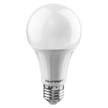 лампа светодиодная ОНЛАЙТ 12Вт E27 900лм 2700K 230В груша A6 плата светодиодная glanzen 12вт 6500к 900лм ip40