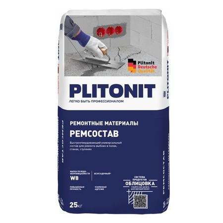 смесь ремонтная PLITONIT РемСостав универс. повыш.прочн. водонепр. 25кг шпатлевка по дереву текс 0 25кг дуб арт 700001381