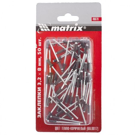 заклепка вытяжная алюминий/сталь MATRIX 3,2х8мм 50шт темно-коричневый глицин таблетки подъязычные 100мг 50шт