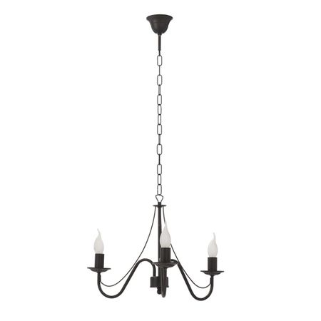 люстра подвесная СВЕТПРОМЪ Каспар 3x60Вт E14 без плафонов,металл черный