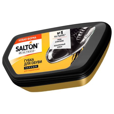 губка для обуви SALTON черная для гладкой кожи,с норковым маслом губка для обуви dамаviк silicone   для гладкой