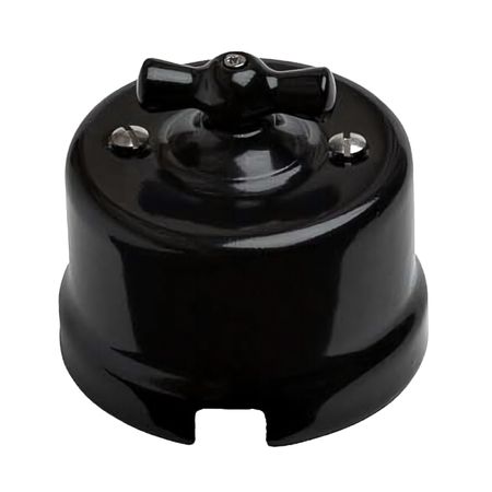 выключатель 2-клавишный BIRONI Лизетта черный