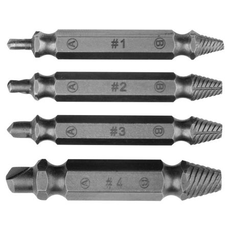 набор экстракторов FIT двусторонние сталь S2 4шт экстракторов redverg двусторонние   s2 4шт