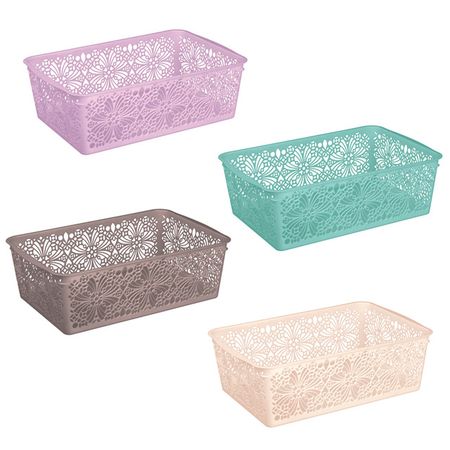 корзина БЫТПЛАСТ Эконова Floral 25х15х7,5см 2,8л пластик микс цвета корзина econova floral 30х19 5х9 5 см
