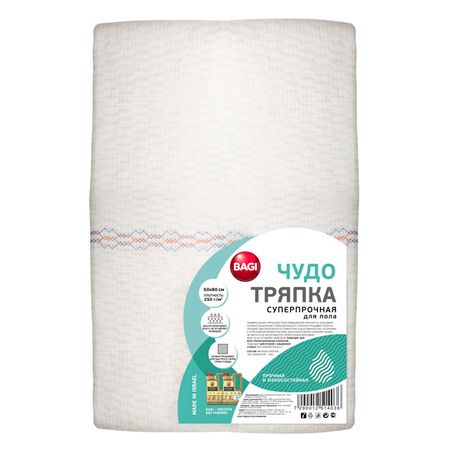 тряпка для пола БАГИ Премиум 50x80см белая без упаковки хлопок, полиэстер дорожка для стола mingtime полиэстер хлопок 1 шт