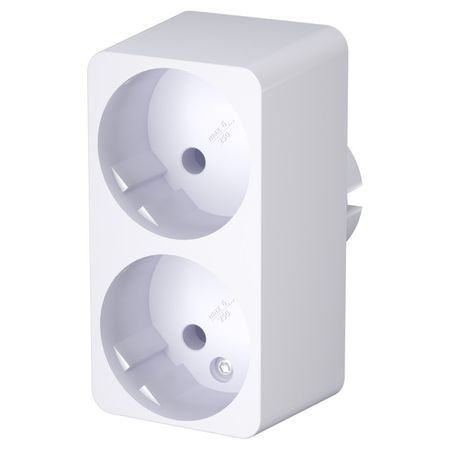 разветвитель 2 гнезда ФОТОН б/з 6А белый разветвитель эра 2 гнезда 2 usb 2400ma б з 10а белый