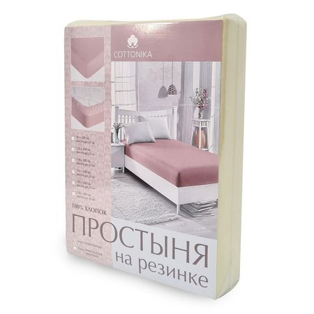 простыня на резинке 90х200см трикотаж в ассортименте, арт.Прост 90Т