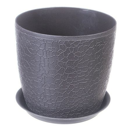 горшок с поддоном Верона 1,4л d14см h12,6см графитовый пластик фен polaris phd 1110 графитовый