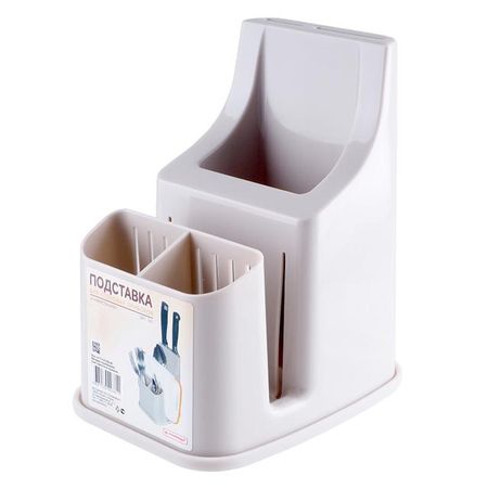 подставка для столовых приборов ПОЛИМЕРБЫТ универсальная пластик лоток для столовых приборов mallony forma 40 5х33 5х4 5см 6 секций пластик тпр