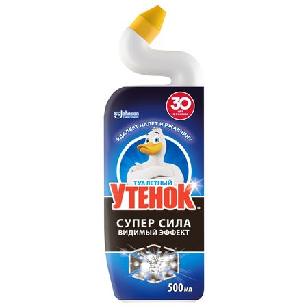 средство для туалета ТУАЛЕТНЫЙ УТЕНОК Супер Сила Видимый Эффект 500мл средство для туалета туалетный утенок супер сила видимый эффект 900мл