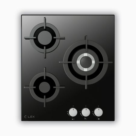 поверхность газовая LEX GVG 430 BL 3 конфорки закаленное стекло/чугун черный закаленное стекло для dodge charger challenger 2017 2021 экран gps навигации 8 4 дюймовая защитная пленка для экрана автомобиля устойчивая к царапинам