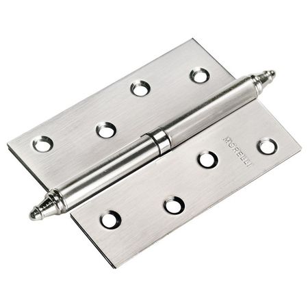 петля разъемная MORELLI 100х70х2,5мм L никель с коронкой петля разъемная morelli 100х70х2 5мм r кофе с коронкой