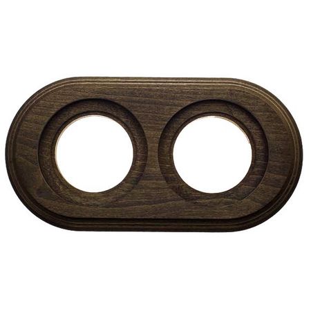 рамка 2 поста BIRONI Лизетта старое дерево зеркало с фацетом в багетной раме evoform старое дерево с плетением 70 мм 113х173 см