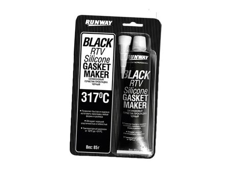 герметик-прокладка RUNWAY силикон черный 85г