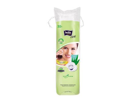 диски ватные BELLA Care 100шт с экстрактом алоэ, круглые