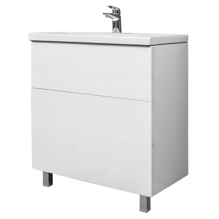 тумба с раковиной Gem, напольная, 75 см, белый объектив cloudray ultrarayc f theta 1064нм 63 420мм