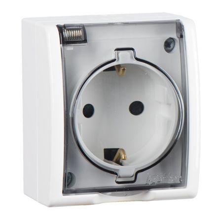 розетка 1 пост SIMON серия 15 Aqua IP54 с/з с/к с/ш белый разъемов powercon nac3fca nac3fcb 20 шт 20а 250в