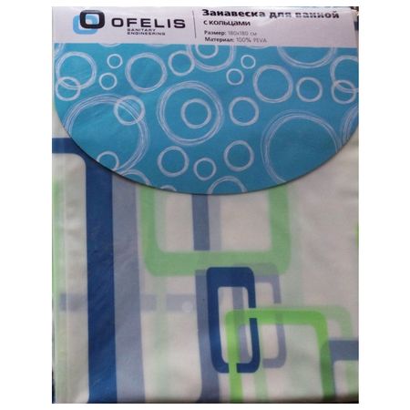 занавеска для ванной OFELIS 180х180см PEVA в асс-те