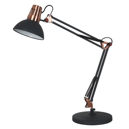 лампа настольная CAMELION Berlin E27 40Вт черный медный лампа настольная эра e27 40вт белая