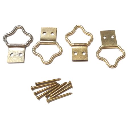 петля-подвес корона-кольцо для картины латунированная 4шт металлические фоторамки