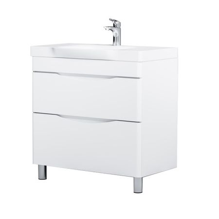 тумба с раковиной AM.PM Like 80 см напольная белый глянец