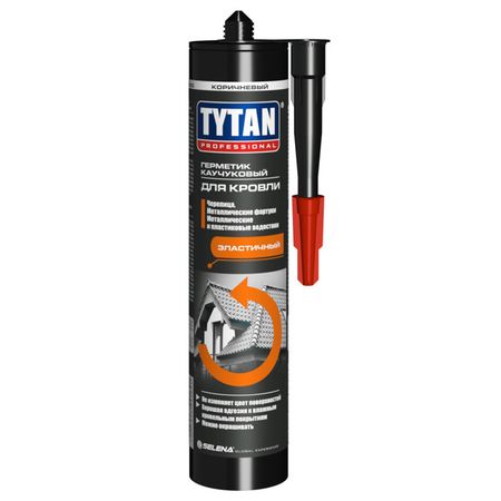 герметик каучуковый TYTAN 310мл коричневый, арт.00867 герметик битумный makrofix р 808 310мл арт 9013