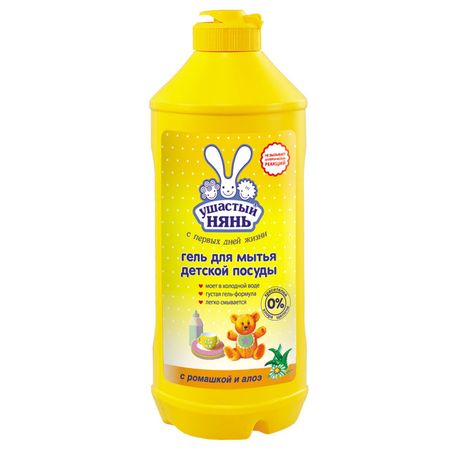 средство для посуды УШАСТЫЙ НЯНЬ Ромашка и Алое для мытья детской посуды гель 500мл тоник для лица byphasse алое вера 500мл