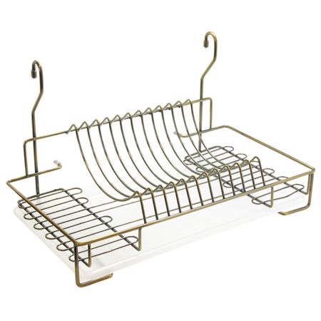 сушка для посуды для рейлинга LEMAX 440х258х260мм с поддоном античная бронза угловые кронштейны naierdi 30 шт античная бронза