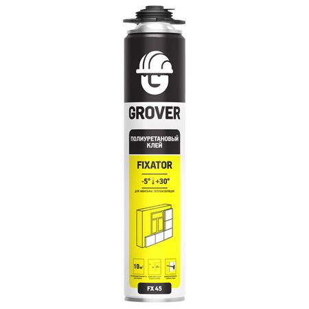 клей-пена GROVER FX45 для теплоизоляции всесезонная 750мл, арт.4630042541306 клей пена penosil bondpro construction 878 многоцелевая всесезонная 750мл арт a1632z