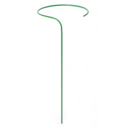 опора для поддержки растений круг 40х90см металл в ПВХ кустодержатель 30х70см металл в пвх зелёный