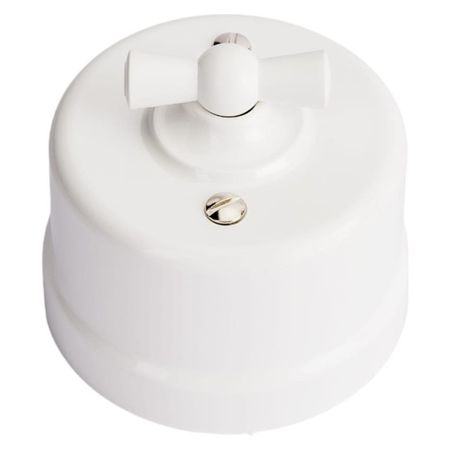 переключатель 1-клавишный (вертушок) BIRONI Лизетта белый 5 шт кd1 3 контактный клавишный переключатель zhrivoer