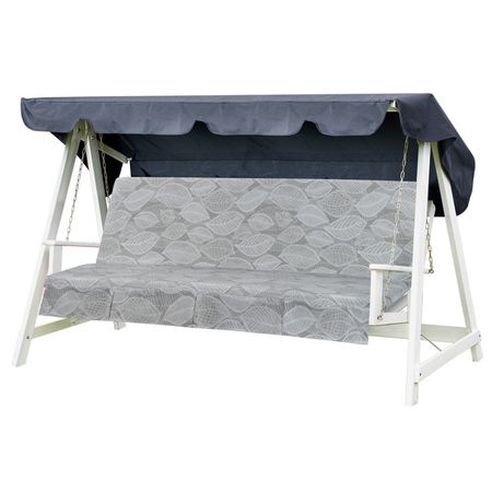 подушка для качелей со спинкой 104х170х5см хлопок съемный чехол металлические скрученные завязки kannert 800 шт