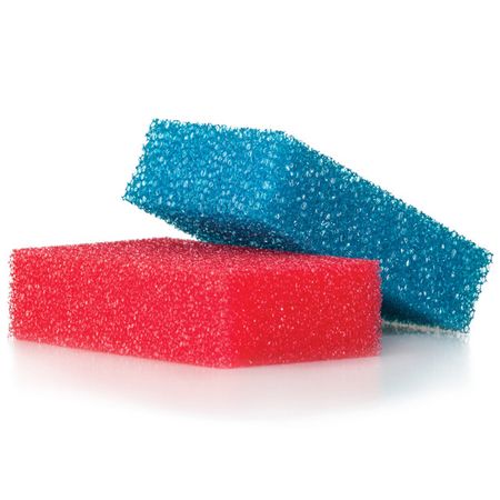 губка для тела РЫЖИЙ КОТ Massage 14х9х4см поролон в ассорт.