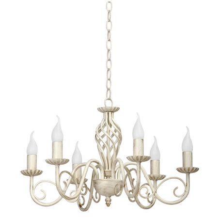 люстра подвесная VITALUCE Виктори 6x40Вт E14 металл бежевый трансформатор освещения ysrsai zigbee 24в 120 240вт cct rgbcct