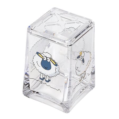 стакан для зубных щеток TATKRAFT Acryl funny Sheep настольный акрил наклейка для туалета moonbiffy funny man