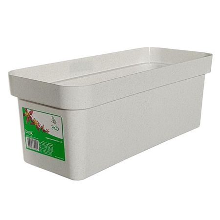 ящик балконный ЭКО 40см пластик светло-серый