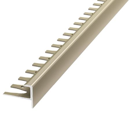 профиль для плитки ЛУКА алюм. ступень гнущ. 10х2700мм шампань профиль для плитки лука алюм кант п 10х2700мм бронза