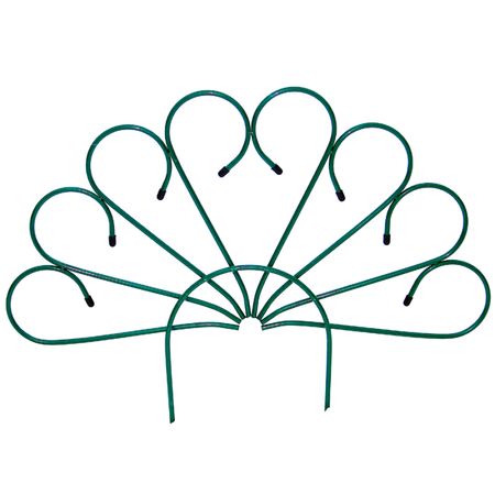 забор садово-парковый Павлин 90х70см металл зелёный кустодержатель 30х70см металл в пвх зелёный