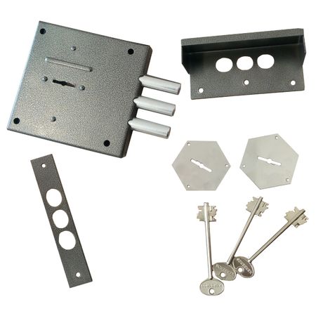 замок накладной KERBEROS 110.11.033 сувальдный 3 ригеля замок накладной эльбор гранит 1 06 56 ма 00427 сувальдный 5 ригелей медь