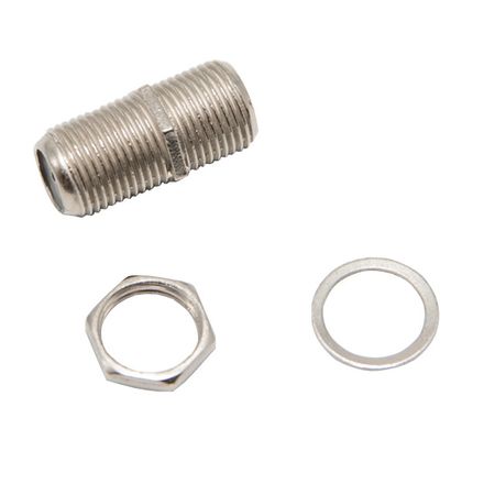 переходник РЕАЛЬНАЯ ЭЛЕКТРИКА F гнездо-F гнездо бочка с гайкой 1шт