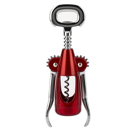 штопор ATTRIBUTE Viva 23см красный металлик хром штопор zaseves murano официантский прорезиненный нерж пластик