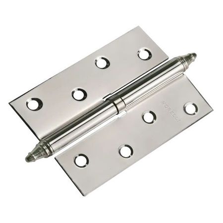 петля разъемная MORELLI 100х70х2,5мм R никель с коронкой петля разъемная morelli 100х70х2 5мм r кофе с коронкой