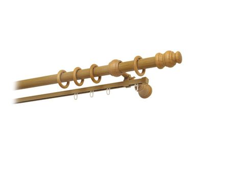 карниз 2-рядный 28мм 200см светлый дуб, арт.28.02.035.200 карниз 2 рядный уют 28мм 200см арт 2005758