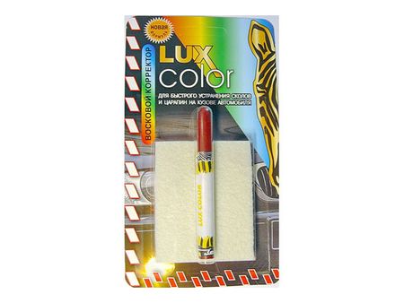 корректор восковой LUX COLOR темно-красный 15г мелок восковой для ремонта сколов бамбук