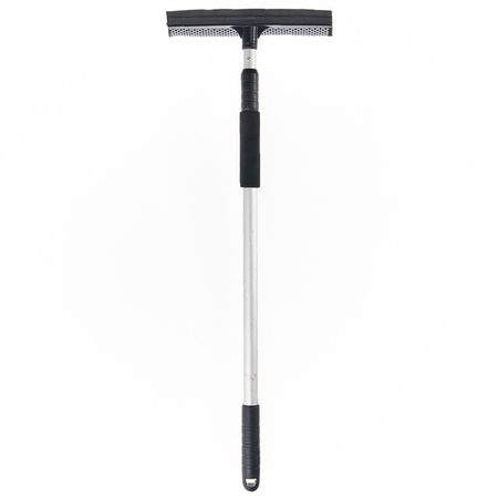 стекломой HOMEQUEEN 67-115х24 см с алюминиевой телескопической ручкой держатель для хоз инвентаря homequeen 2 секции 20х7 5см пластик