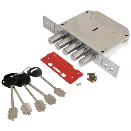 замок врезной BORDER К 8-6 П (72204) правый сувальдный 5 ригелей привод защелки замка заднего багажника для jeep grand cherokee compass patriot commander liberty dodge durango nitro 4589131aa