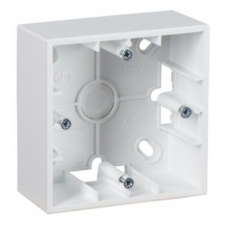 коробка монтажная для накладного монтажа 1 пост белый